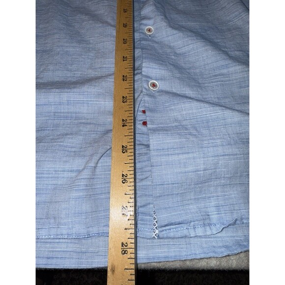 Cactus Man Ricky Singh Slim Fit Size XL Blue Button Up Short Sleeve - Picture 6 of 7